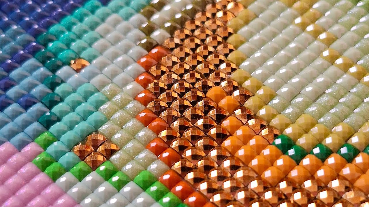 Ultimate Relaxing and Satisfying ASMR Diamond Painting Art - No Talking - Real Time - Satura