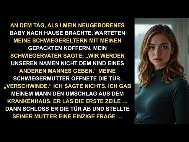 Ich kam mit meinem drei Tage alten Sohn aus dem Krankenhaus nach Hause und fand meine Koffer gepackt vor der Tür. Meine Schwiegermutter stand im Wohnzimmer und schrie: „Raus mit dir und diesem...