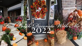 2022 COZY FALL PORCH DECORATE WITH ME🍂🍁🍂