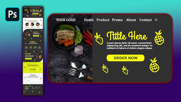 Modern Responsive Web Template Design in Photoshop | Single Page Website Tutorial (UI/UX Design)