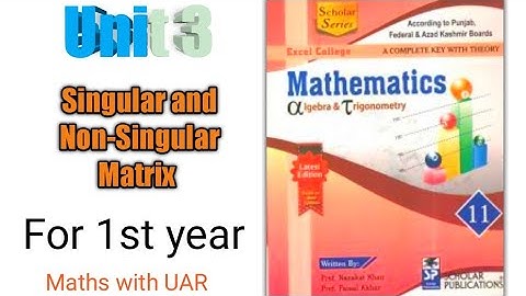 What are Singular and Non-Singular Matrix?|Maths with UAR. #youtube #matrix #subscribe