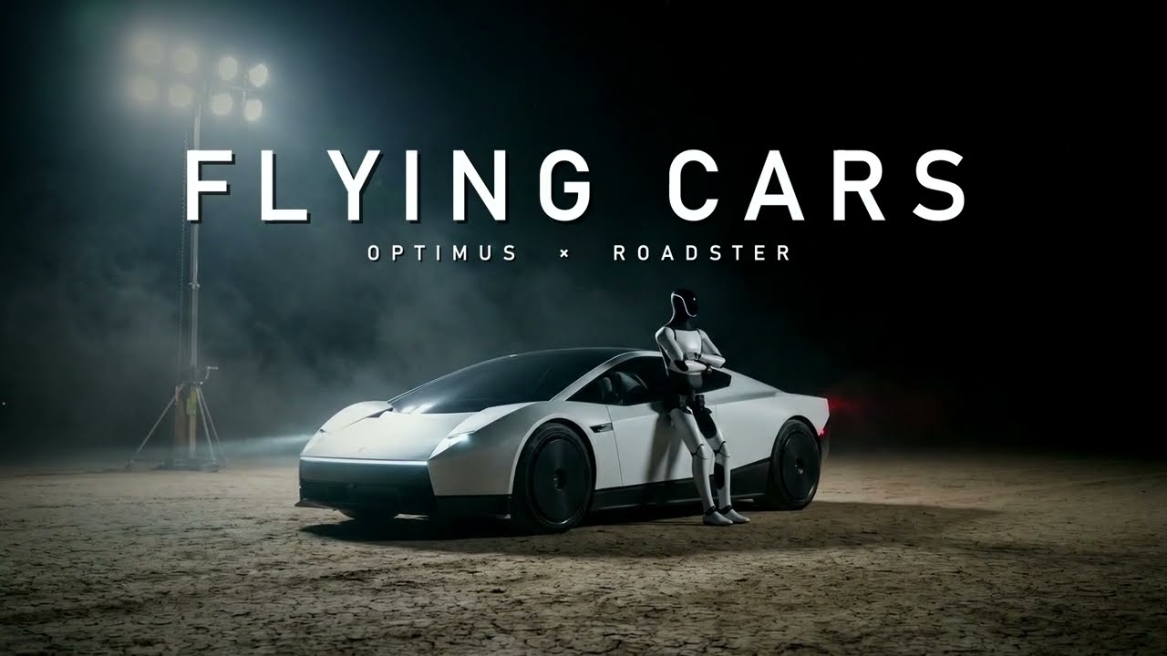 Tesla Roadster Music Video: "FLYING CARS" featuring Optimus