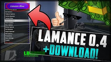 PS4 GTA 5 Mod Menu "Lamance Menu 0.4" by David | INSANE MENU! \w Money Drops | + DOWNLOAD! (FW 4.05)