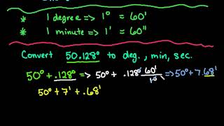 Convert Degrees to Degrees, Minutes, and Seconds