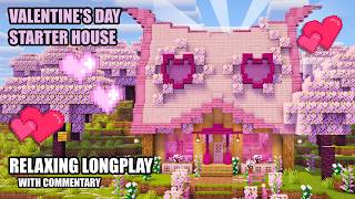 Relaxing Minecraft Longplay ❤️ Valentine's Day Starter House (with Commentary) screenshot 5