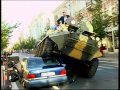 Vilnius Mayor A.Zuokas Fights Illegally Parked Cars with Tank