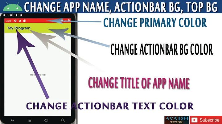 how to change action bar text color in android studio | change background color action bar android