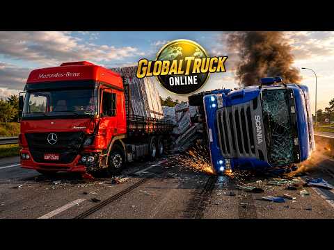 GLOBAL TRUCK ONLINE - EXTREME TRUCKING, ACCIDENTS, AND POLICE STOPS (BEST MOMENTS)
