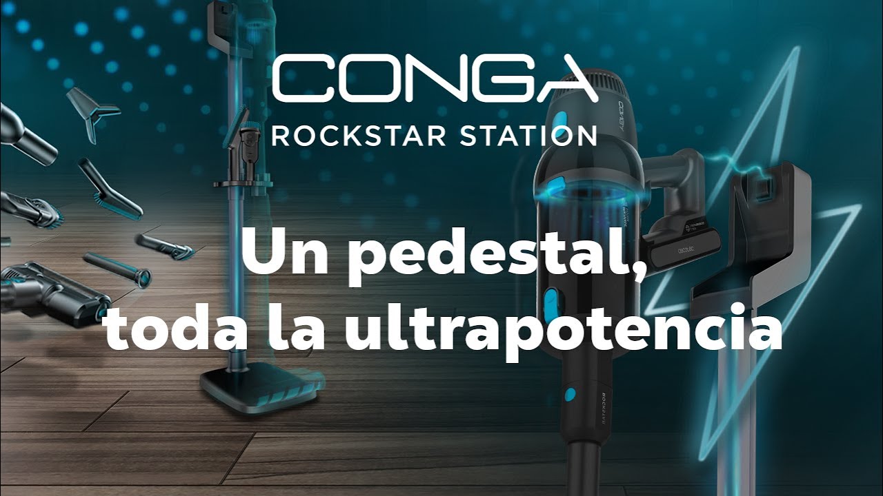 Cecotec Conga Rockstar Station Pedestal para Carga de Aspiradores Conga  Rockstar 900/1500/2000, PcC