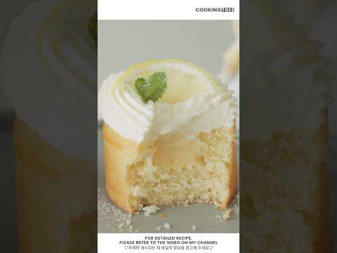 속까지 상큼🍋 레몬 커스터드 요거트 케이크 Lemon Yogurt <strong>Cake</strong> <strong>with</strong> Lemon Custard #Shorts