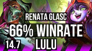 RENATA GLASC & Ashe vs LULU & Jinx (SUP) | 66% winrate, 4/3/22, Comeback | EUW Diamond | 14.7