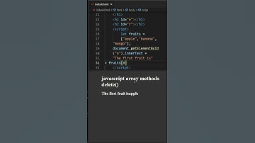 JavaScript array method delete()  #shorts #html