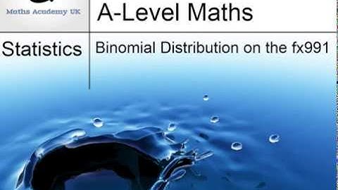 Binomial Distribution - Casio fx991
