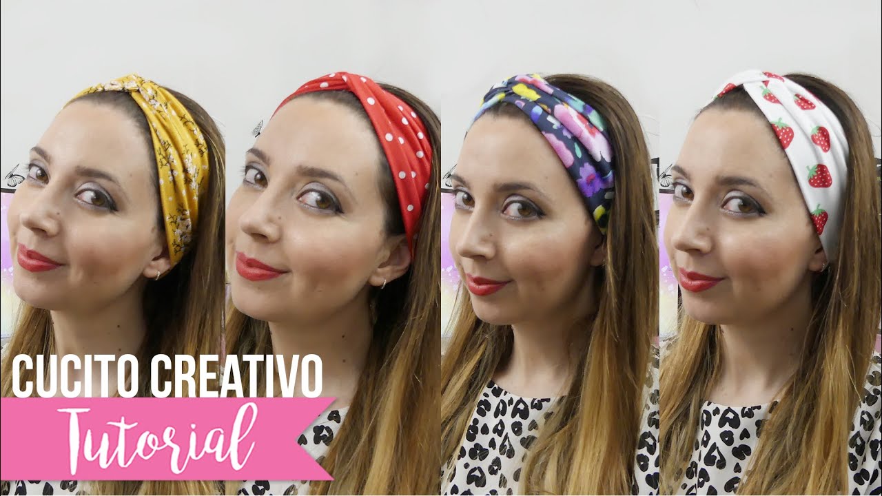 Fasce per capelli a turbante fai da te - DIY headband - YouTube