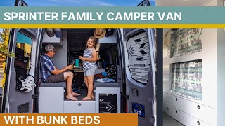 Family Sprinter Van Camper Build with Bunk Beds