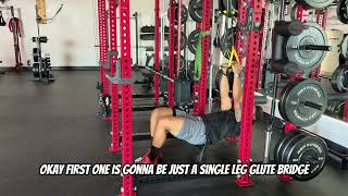 Inverted TRX SL glute bridge rows 
