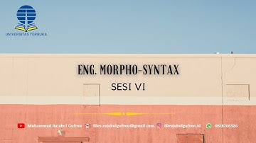 ENGLISH MORPHO-SYNTAX - SESI VI