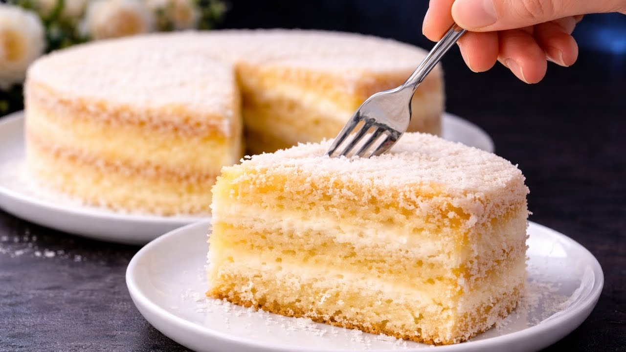 Omas Kuchen ist köstlich und saftig, zergeht auf der Zunge und wird aus nur drei Eiern gebacken. 🥚🥚🥚
