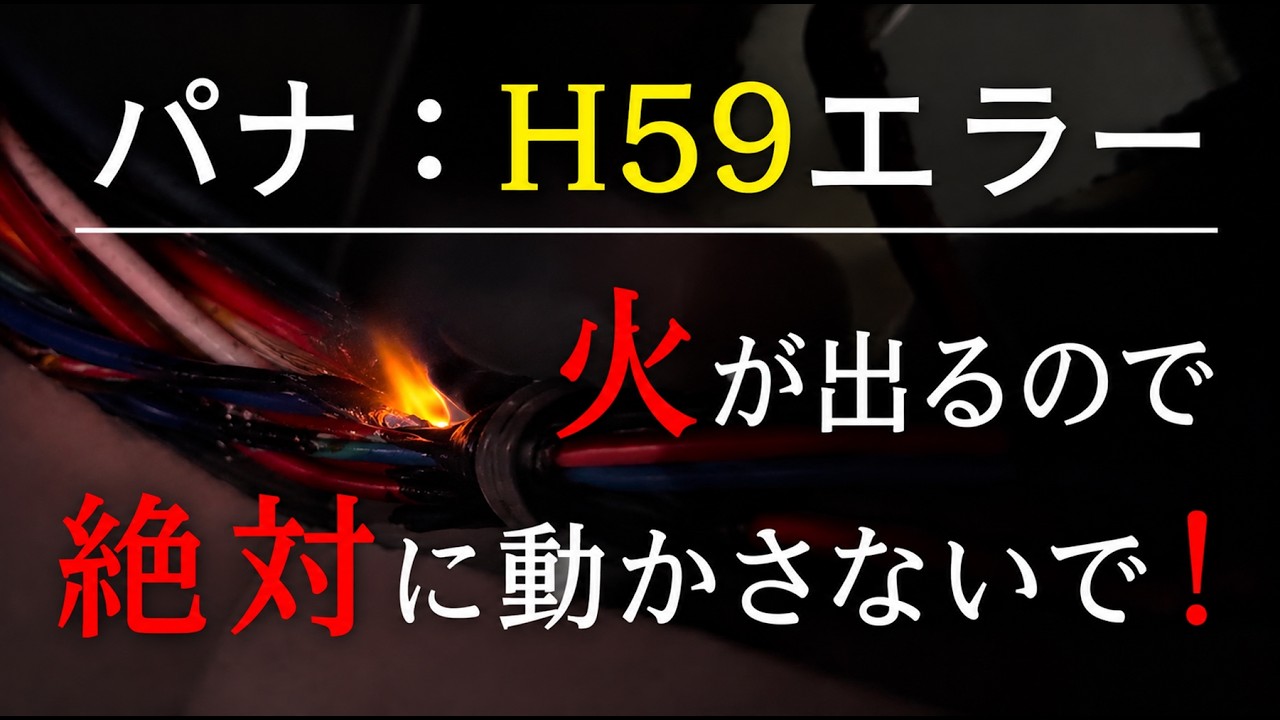 パナソニック：ドラム式洗濯機：H59：火が出るので絶対に動かさないで