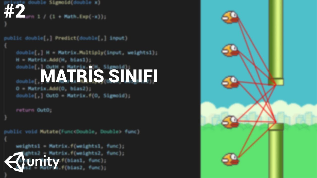 Neuroevolution Flappy Bird 2 - Matris Sınıfı Oluşturma - YouTube