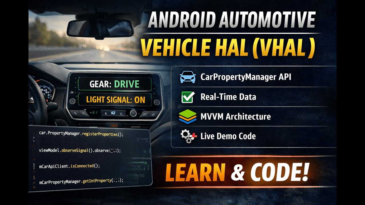 Android Automotive VHAL Demo | CarPropertyManager, LiveData & MVVM Explained.