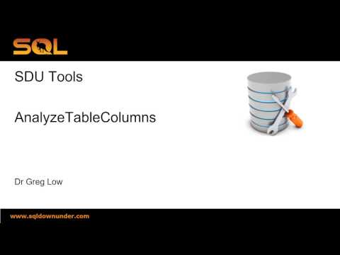 SDU Tools   32   Analyze SQL Server table columns and their contents