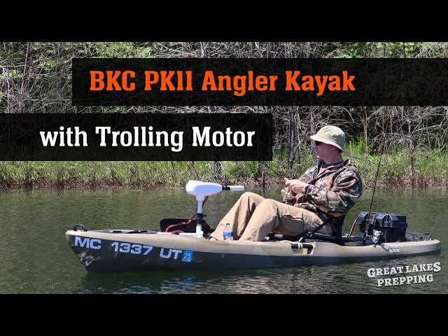 BKC PK11 Angler 10.5' Kayak w/ Trolling Motor Review (plus a few