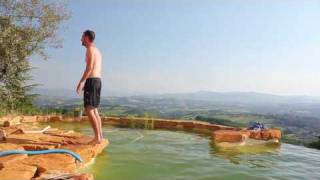 Slow Motion Backflip Into The Pool In Beaujolais France