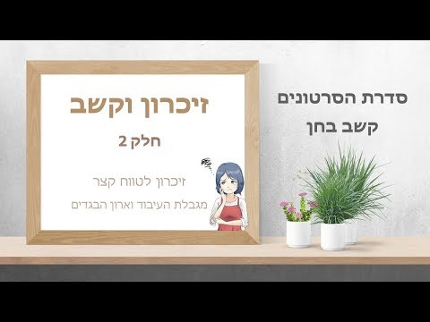 וִידֵאוֹ: מהו זיכרון לטווח קצר?