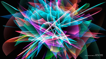 Folding Threads.Generative Art Animation.Calming Music & healing motion.3D VFX TouchDesigner VJ loop