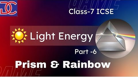 class-7 icse physics, light energy  prism, rainbow formation