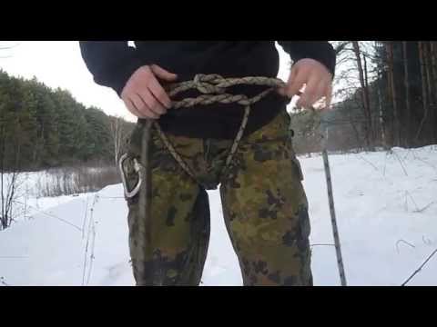 Видео: Tozhe Partizany альпинистская обвязка из куска веревки