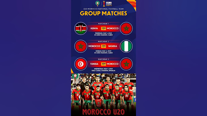 إليكم برنامج مباريات المنتخب المغربي لأقل من 20 سنة في كأس أمم إفريقيا 2025 #morocco #football