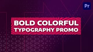 Premiere Pro Template: Bold Colorful Typography Promo | Mogrt + Free Font screenshot 3