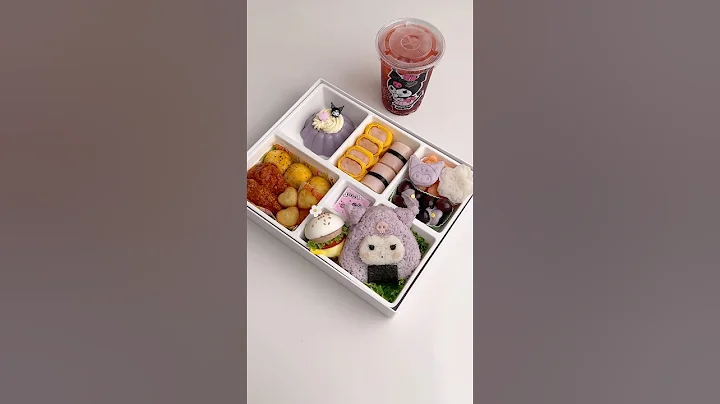 Make bento with me.🔮🍱🥢 #asmr #satisfying #aesthetic #food #lunch #kuromi #sanrio #purple #shorts