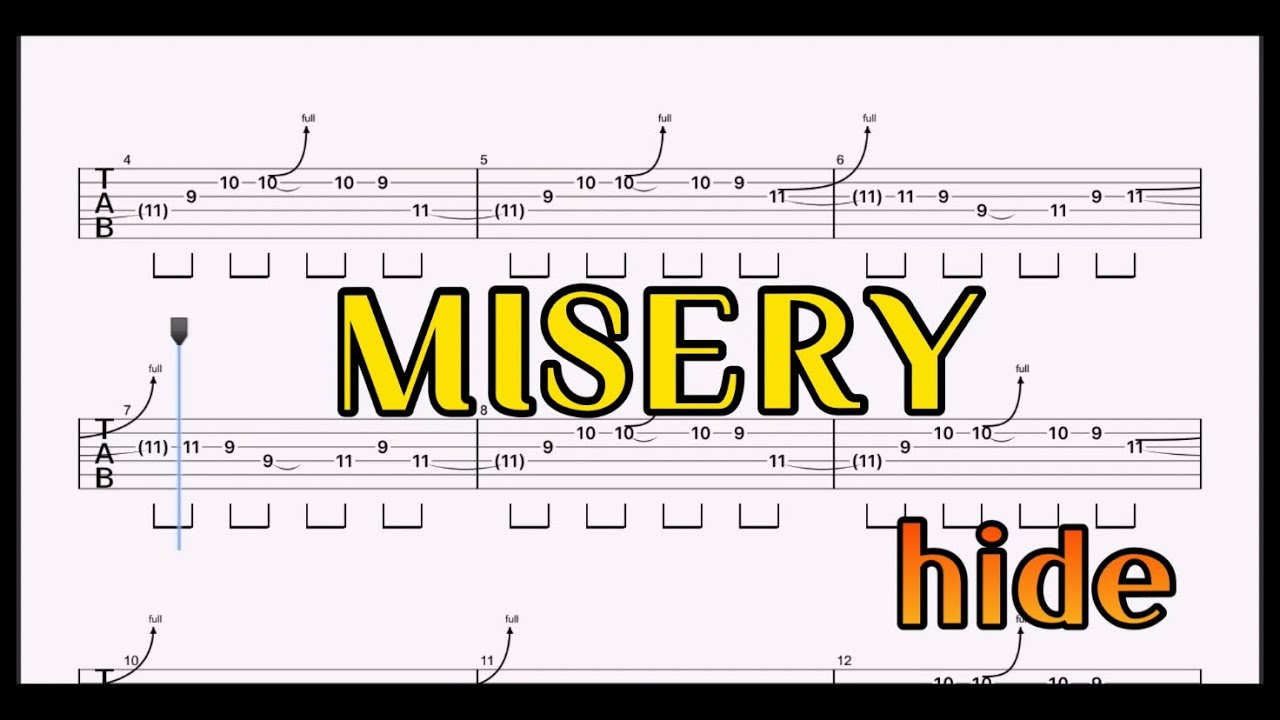 【MISERY】ギターTAB譜【hide】