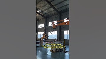 Efficient palletizing, robotic arms reshape logistics efficiency with precision #factory #industrial