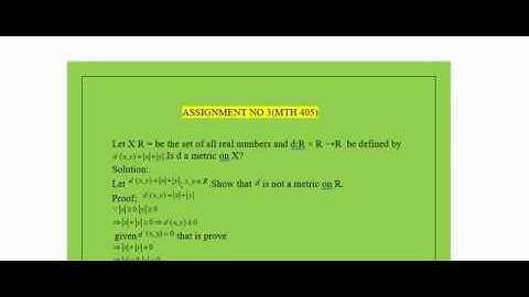 MTH405 ASSIGNMENT SOLUTION 2019