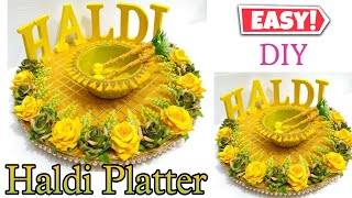 Haldi Platter Design #diy #easy #haldi #haldiceremony Haldi Platter For Weddings #shadispecial