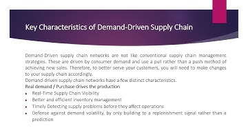 Understanding Demand Driven Supply Chain