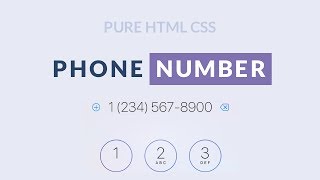 HTML CSS Tutorial - coding phone number style