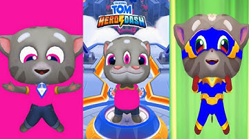 TALKING TOM HERO DASH -- PINK HERO TOM CLASSIC RUN & BLUE HERO TOM FUNNY FAIL MIRROR MODE