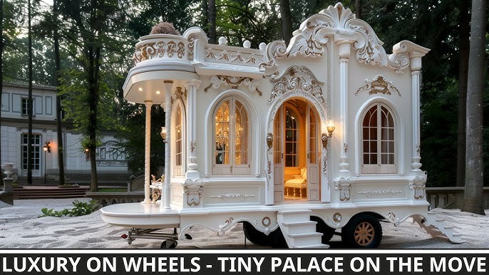 Luxury on Wheels: Inside a Stunning White Baroque Tiny Home You Can Take  Anywhere