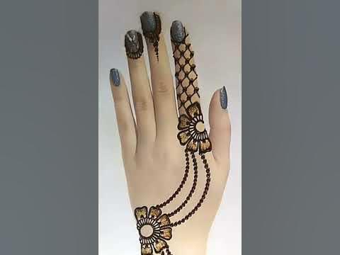 Amazing Jewellery Mehandi Design for Back Hand || Easy Flower Design ...