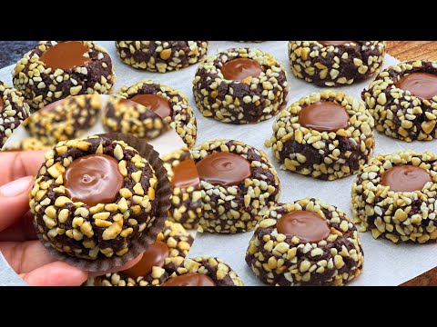 Quick amp Easy No-Bake Caramel Filled Cookies Chocolate Recipe with Homemade Caramel Sauce