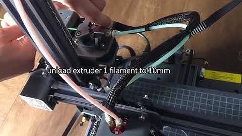 How to Unload the Filaments  When Use Lotmaxx Shark 3D Printer to do Dual-color Printing