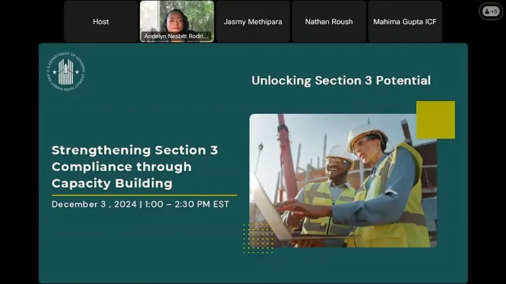Unlocking Section 3 Potential:  Strengthening Compliance Through Capacity Building