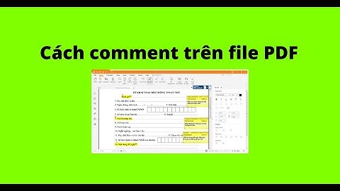 Hướng dẫn cài đặt comment trên file fdf năm 2024