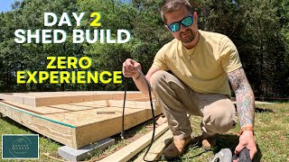 ZERO EXPERIENCE | Day 2 | DIY 10x12 shed build | Walls are hard