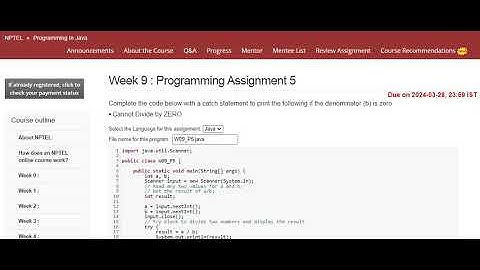 NPTEL Programming In Java Week 9 Programming Assignment 5 Answers l March 2024